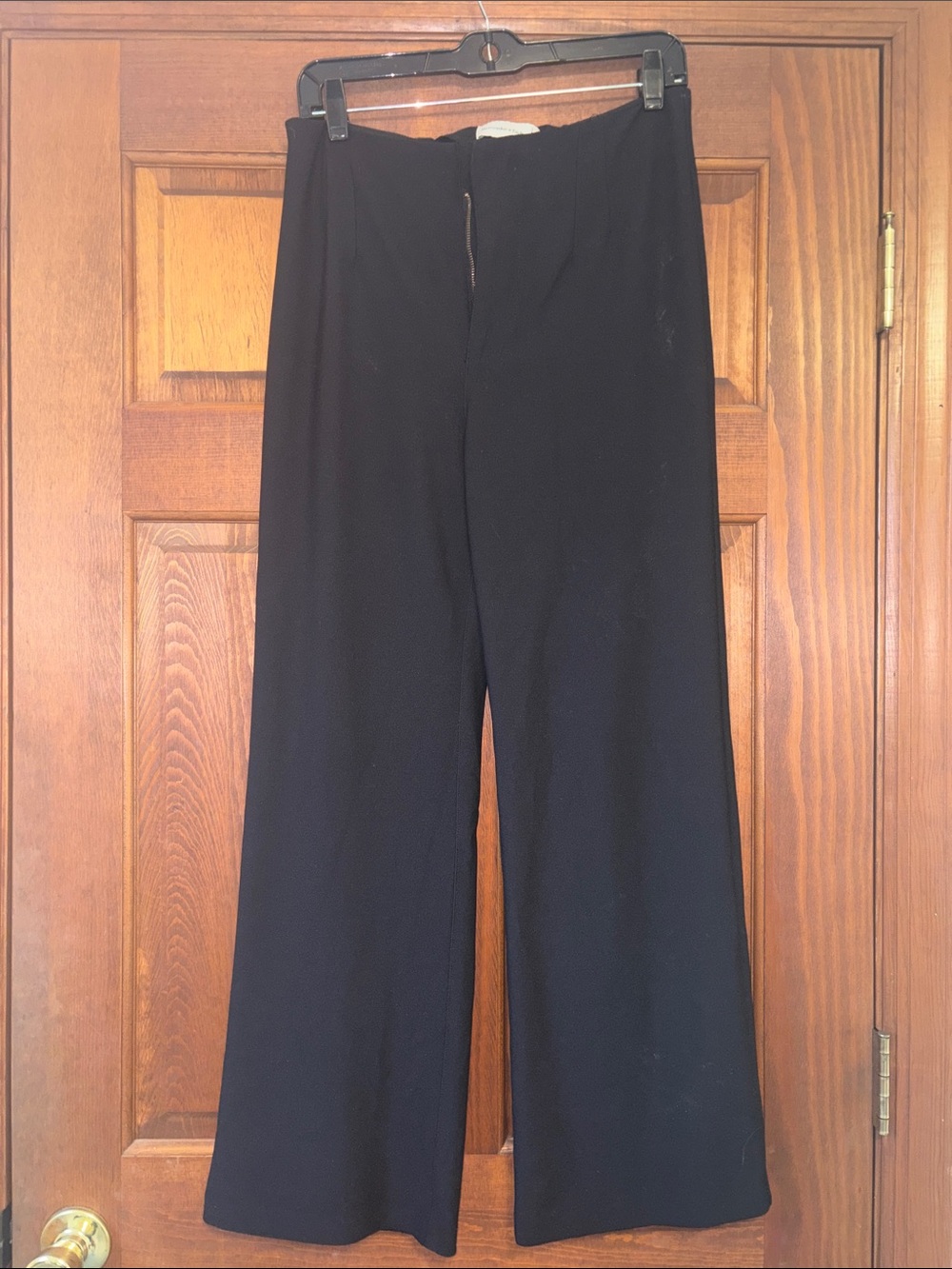 Abercrombie & Fitch Black Wide-Leg Dress Pants